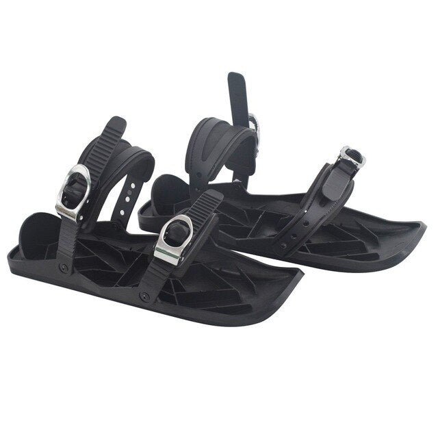 Adjustable Mini Ski Skates Portable Lightweight Snow Gear Ski Travel Essential