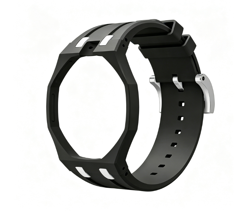 For AP x Swatch Royal Pop Watch Case Silicone Strap Adjustable Buckle Band