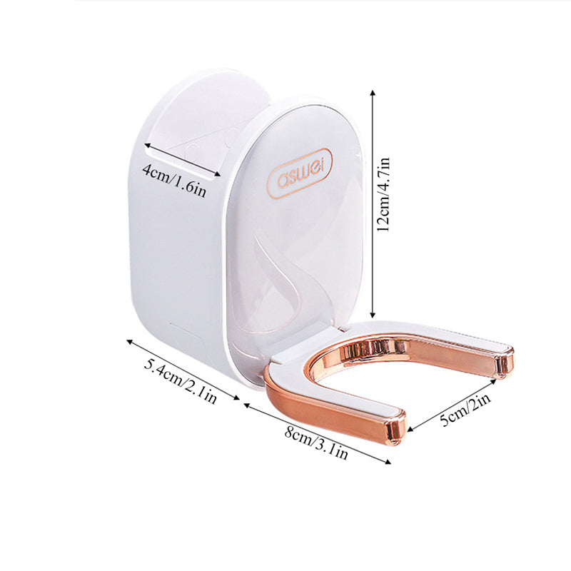 Wall Mounted Hair Dryer Rack Self Adhesive Foldable U Fork 51mm Rear Slot Brush
