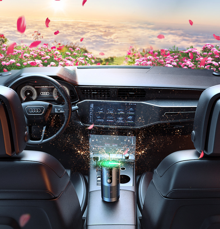 Intelligent Car Air Purifier UVC Negative Ion USB Disinfectant Smoke & Odour