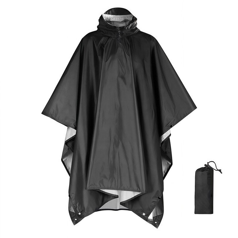 Unisex Lightweight Waterproof Hooded Rain Poncho for Hiking Fishing Climbing