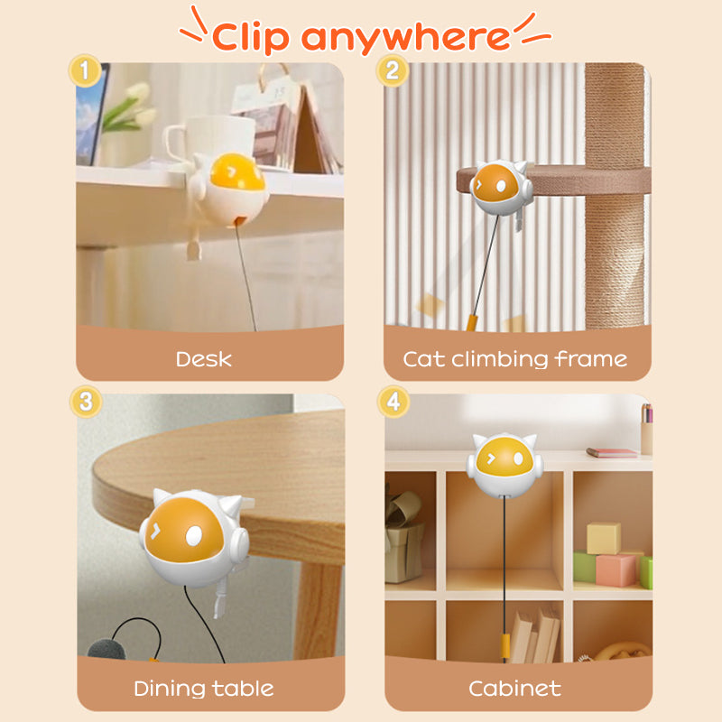Automatic Interactive Electric Cat Toy Ball Self-Rotating Jumping Motion Teaser