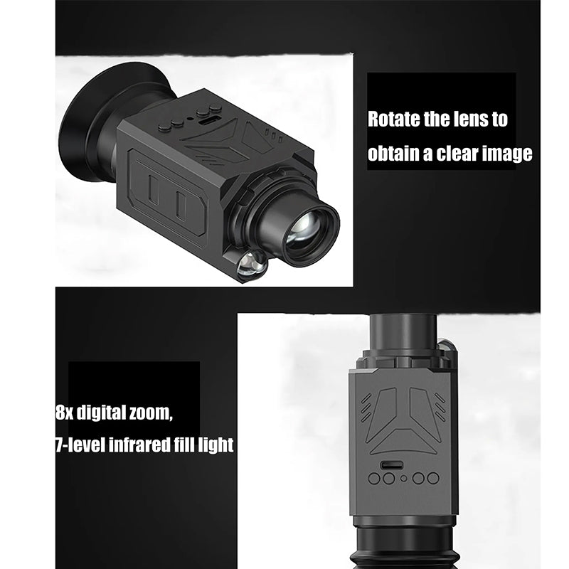 Wearable Night Vision Monocular Model 880 Aluminium Alloy 5X 800m Rechargeable