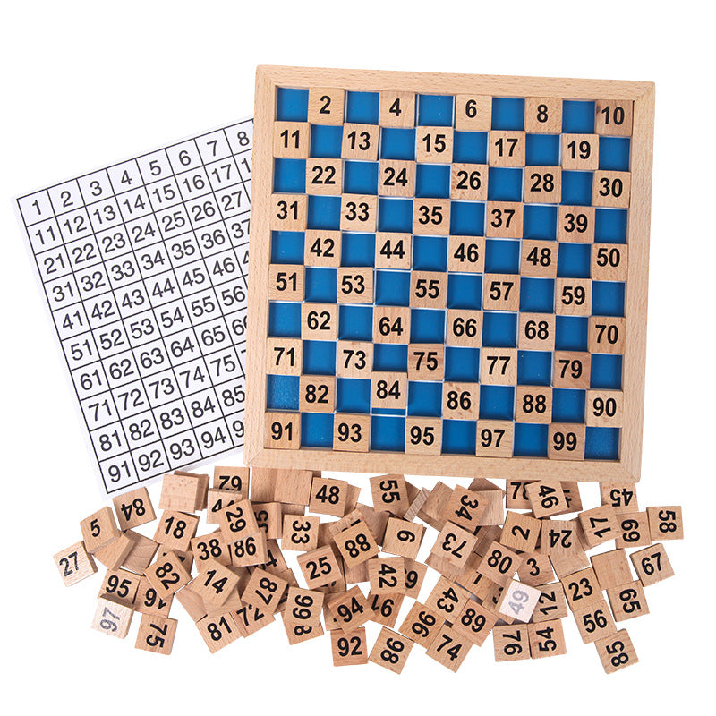 Montessori 1-100 Number Board Kids Math Puzzle Educational Learning Toy