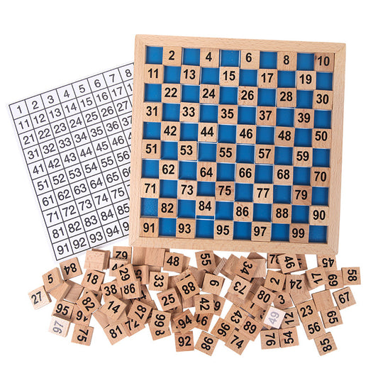 Montessori 1-100 Number Board Kids Math Puzzle Educational Learning Toy