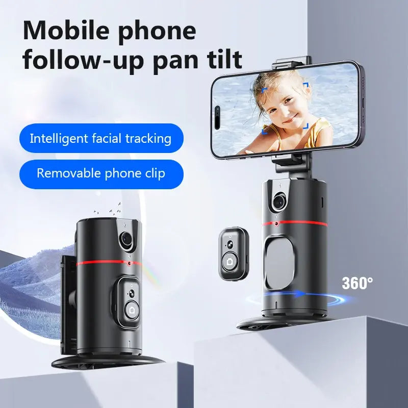 360° Auto Face Tracking Phone Stand Holder Gimbal Stabilizer Wireless Remote Control