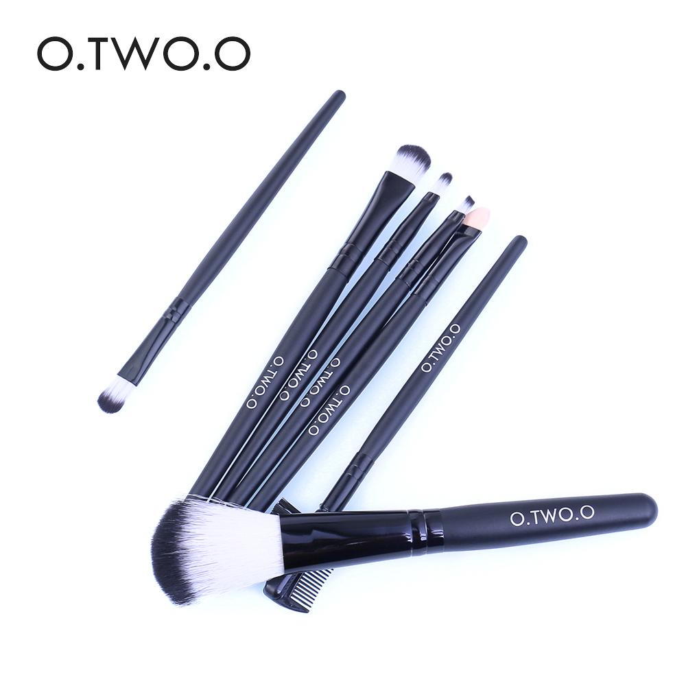 Vegan Synthetic Hair 7 Piece Makeup Brush Collection PU Leather Organizer Case
