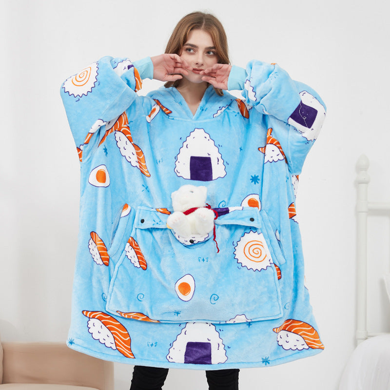 USB Heated Blanket Hoodie with Integrated Pouch Electric Machine Washable Design