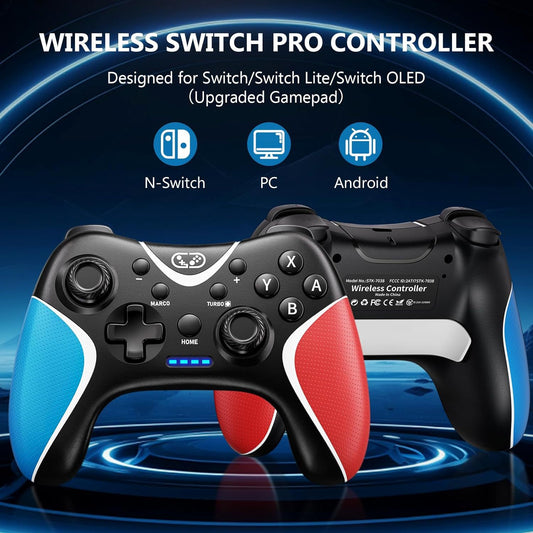 Wireless Bluetooth Controller for Switch/PC/Android with Vibration and Turbo Mode