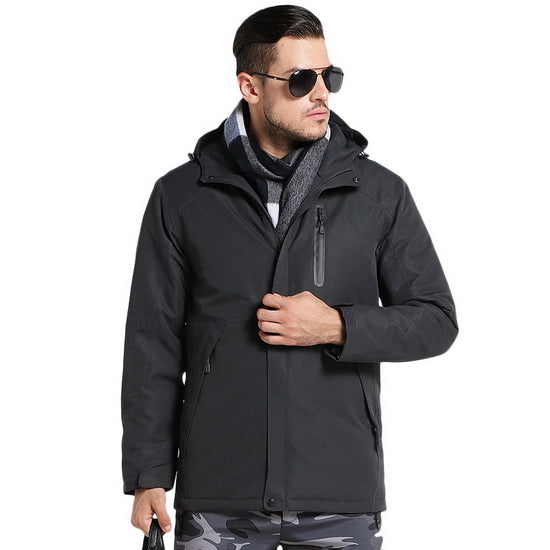 USB Heated Outdoor Jacket Windproof Waterproof Thermal Ski Camping Coat