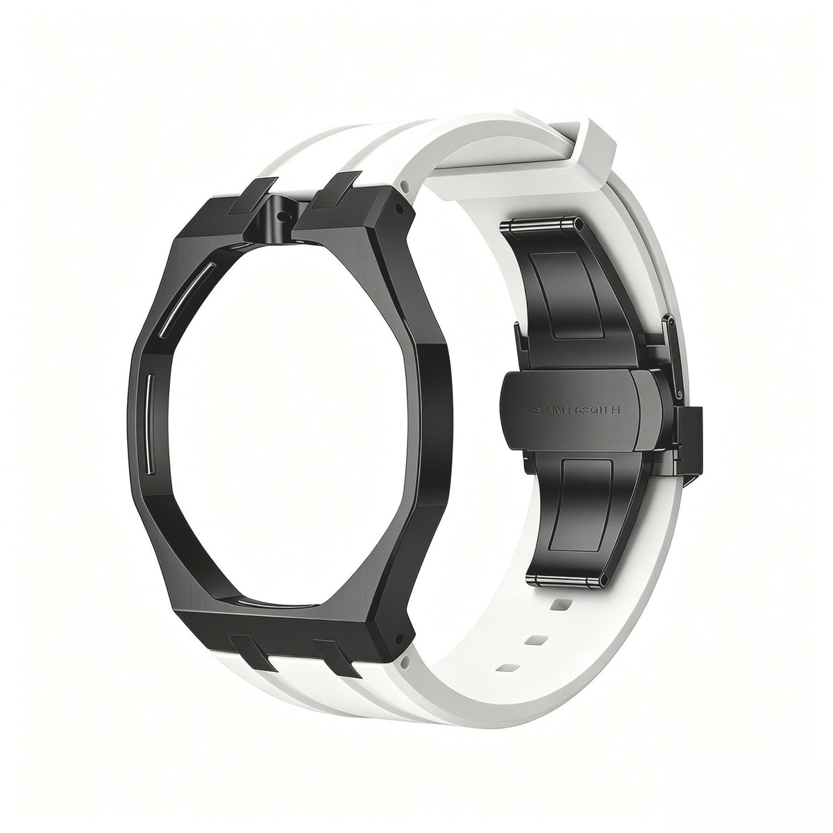 For AP x Swatch Royal Pop Metal Case Silicone Strap 3 12 Crown Steel Clasp