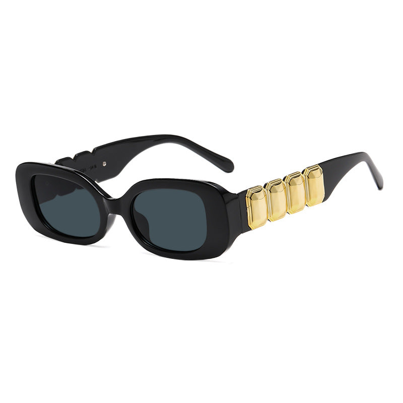 Square Frame Sunglasses Fashionable High-End Street Style UV Protection Women