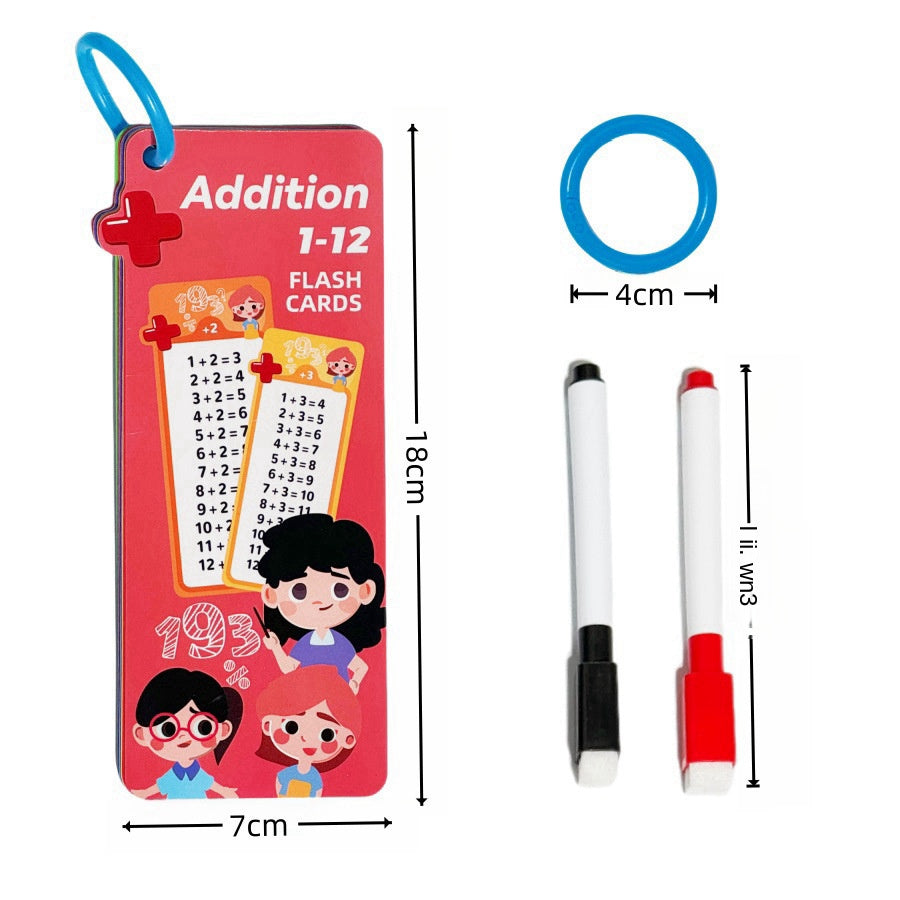 Early Education Arithmetic Learning Math Flash Cards Enhance Calculation Skills
