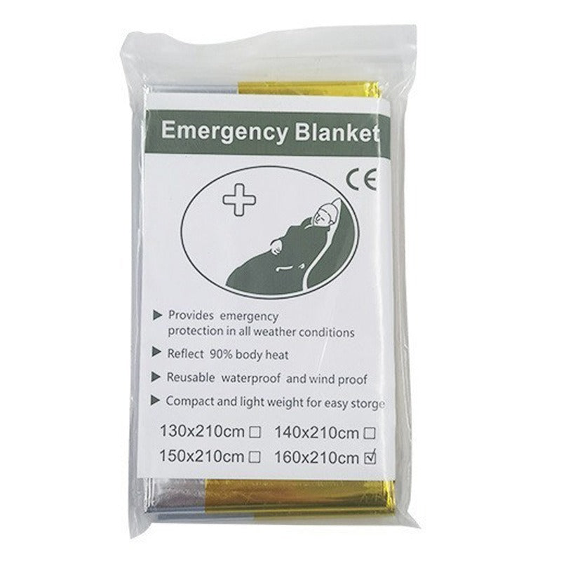 Emergency Thermal Survival Blanket Lightweight Waterproof Heat Retention Wrap