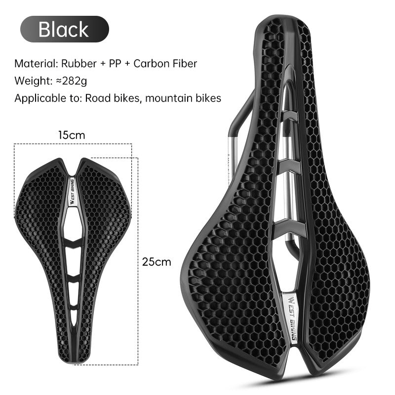 TPE Honeycomb Breathable Cycling Saddle for Road Biking and Mountain Bike Use