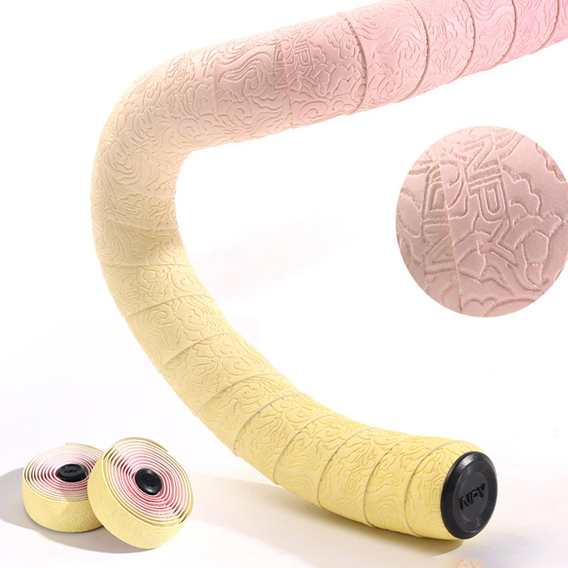 Gradient Double-Pinyin Road Bike Handlebar Tape for Shock Absorption, Breathable
