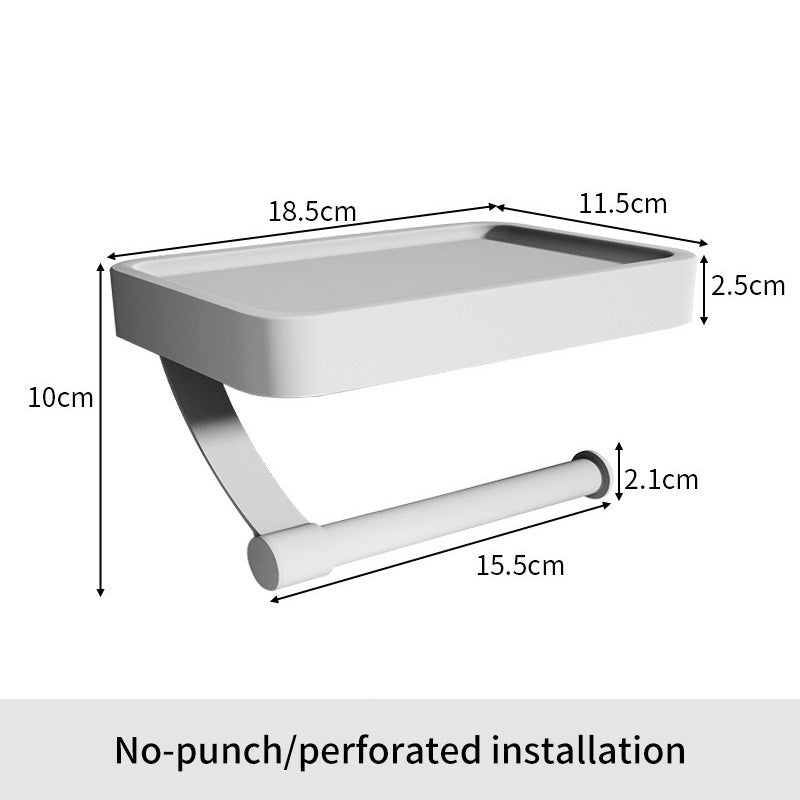 Wall Mounted Space Aluminium Paper Towel Dispenser Mobile Storage Organizer Rack