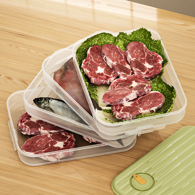 Dumpling Box Frozen Fresh Storage Stackable Snap Latch Vent 29.5cm 22cm 6cm