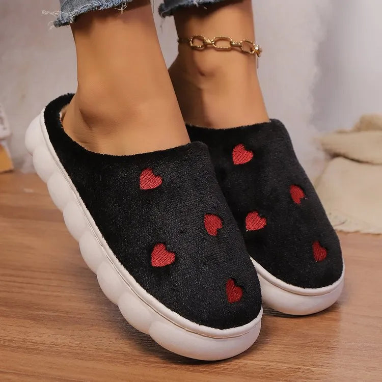 Women's Faux Fur Suede Slippers Round Toe Flat Slip-On Indoor Shoes Sizes 3–9