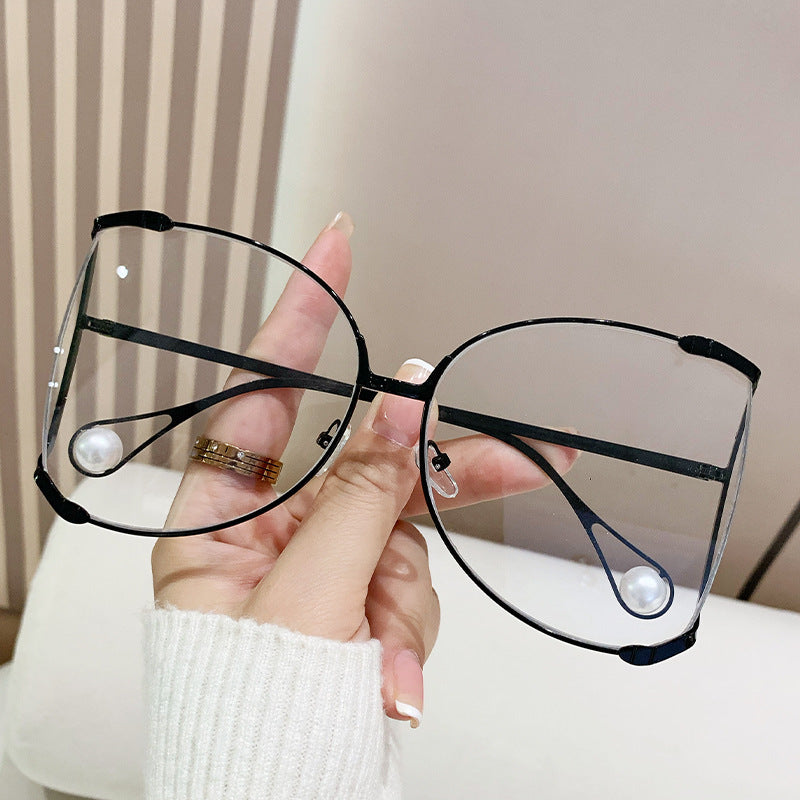 Round Frame Oversized Sunglasses UV400 Protection Stylish Sunwear Eye Protection