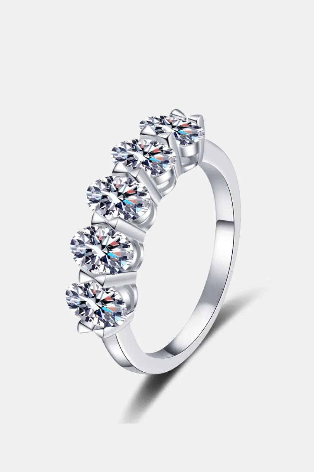 Moissanite Solitaire Ring 925 Sterling Silver 2.5 Carat Engagement Jewellery