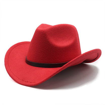 Western US Denim and Felt Equestrian Jazz Hat for Horseback Riders Unisex Fit