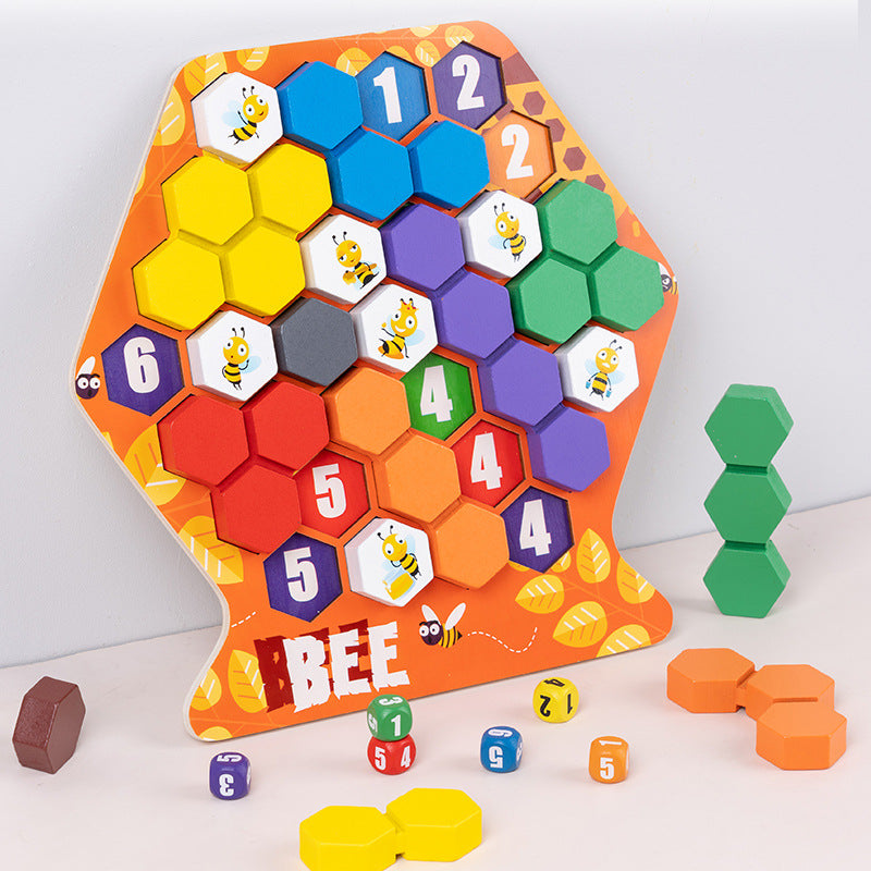 Children Honeycomb Puzzle Game Boost Spatial Skills Creative Construction Toy