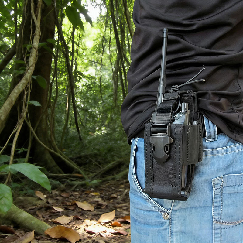 Heavy Duty MOLLE Radio Case Tactical Utility Waist Pack Walkie Talkie Holster