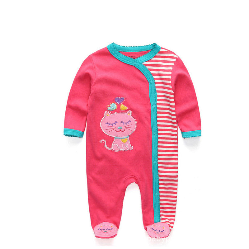 Newborn 100% Cotton Baby Jumpsuit | Neutral Infant Sleepwear | Ages 0-12 Months