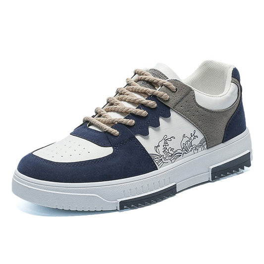 Men's Low Cut Detailed Artwork Two Tone Sports leisure Shoes Footwear