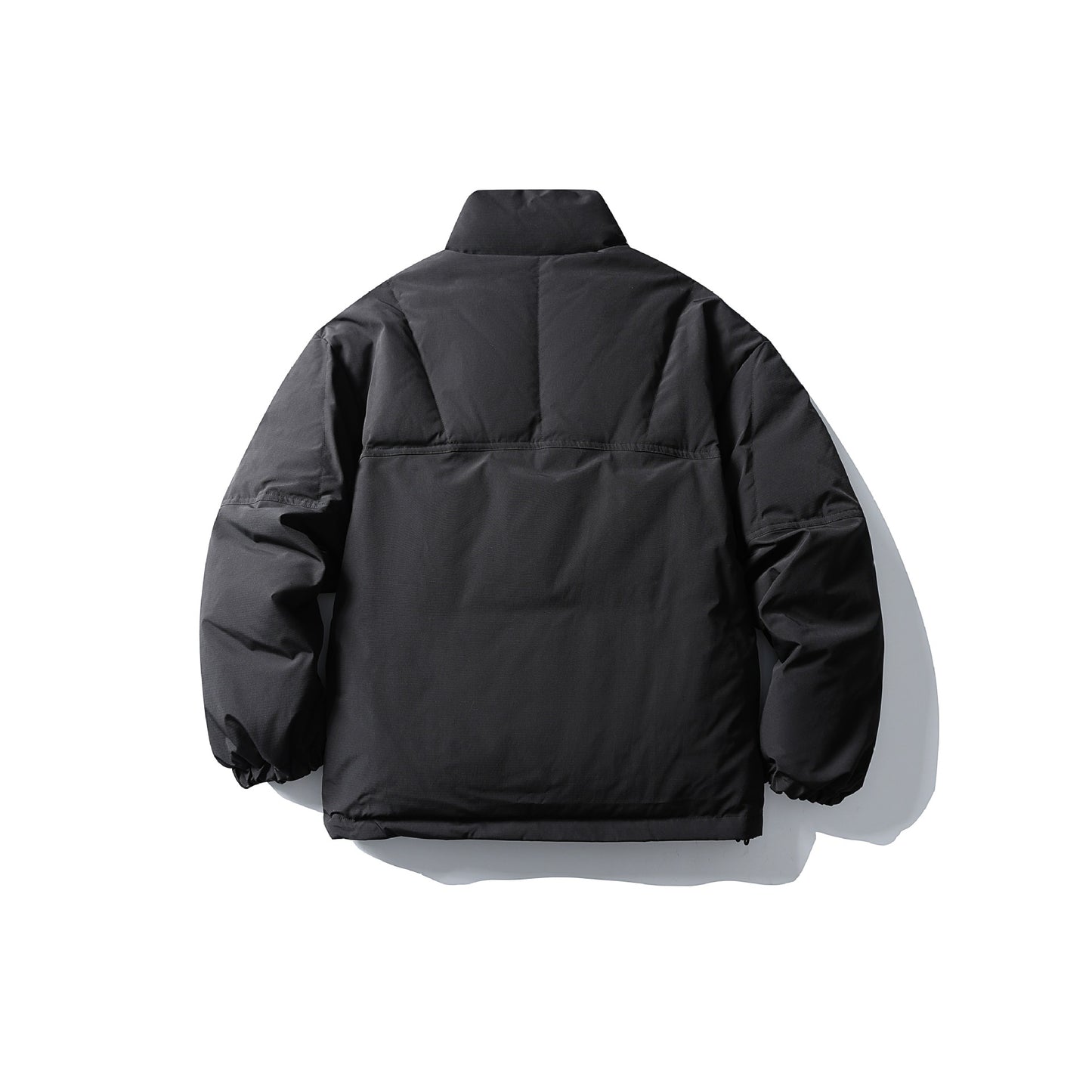 Men's Reversible High Collar Puffer Jacket Winter Coat with Durable Loose Fit