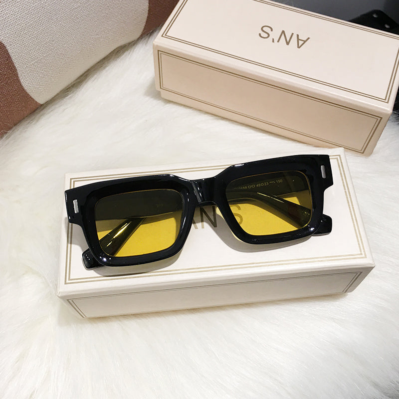 Rectangular Frame Sunglasses UV400 Protection Scratch Resistant Polarized Lens