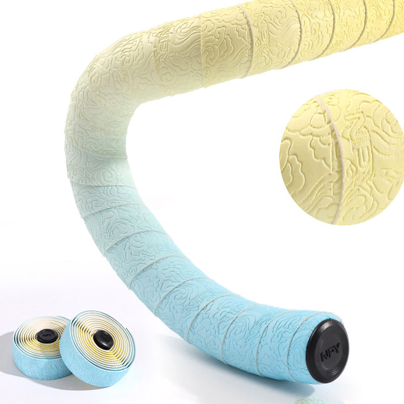 Gradient Double-Pinyin Road Bike Handlebar Tape for Shock Absorption, Breathable