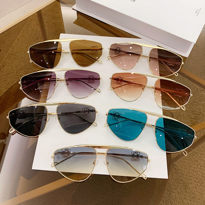 Womens Stylish Sunglasses Metal Frame UV400 Protection Outdoor Fashion
