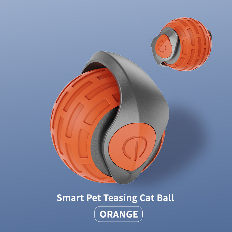 USB Rechargeable Smart Pet Teasing Cat Ball – Auto Rolling Toy for Cats 3 Colours