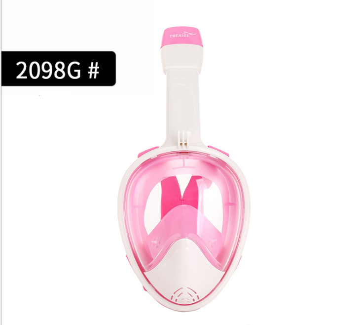 2098G Silicone Full Dry Snorkeling Diving Mask Polycarbonate Goggles Set