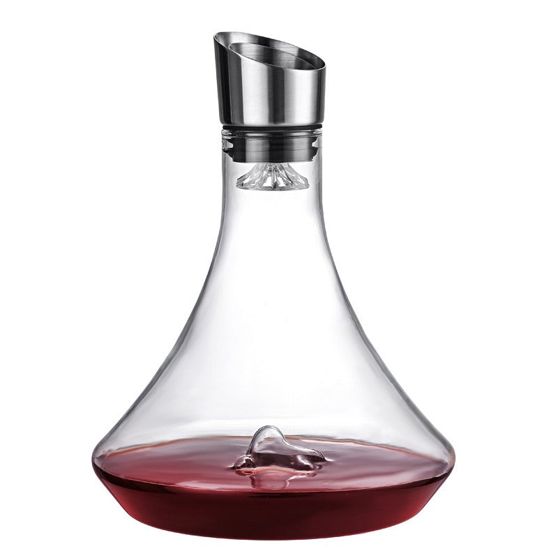 1000ml High Borosilicate Glass Wine Decanter with Seamless Integrated Aerator