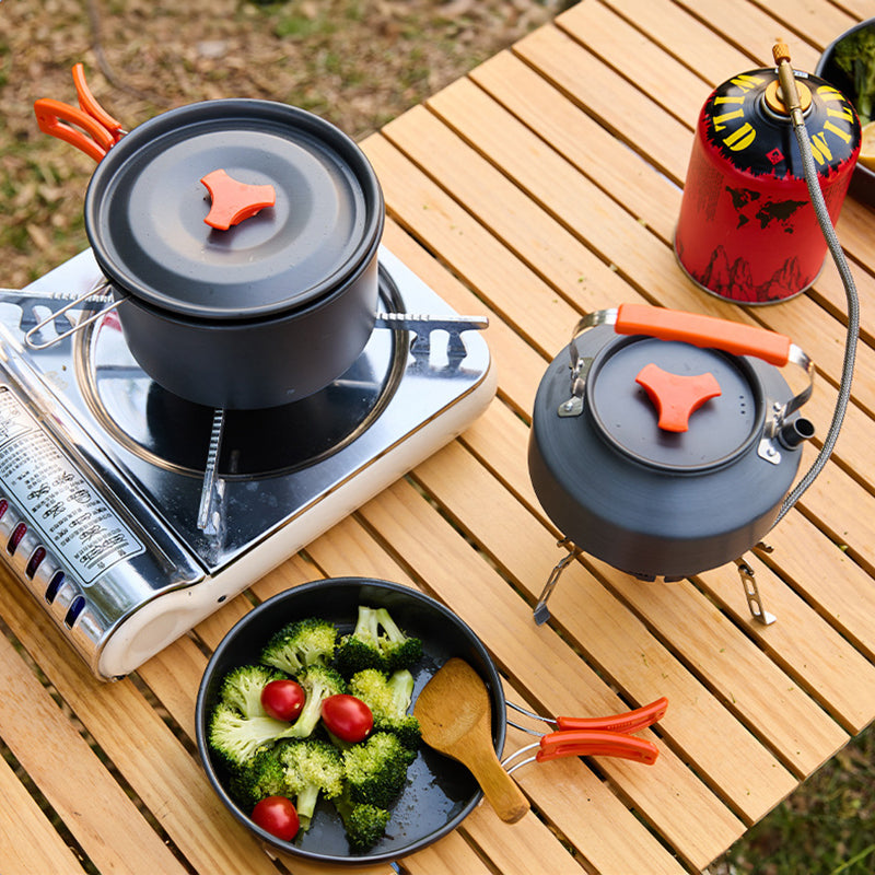 Camping Cookware Set 3 Piece Aluminium Lightweight Outdoor Hiking Essentials Kit