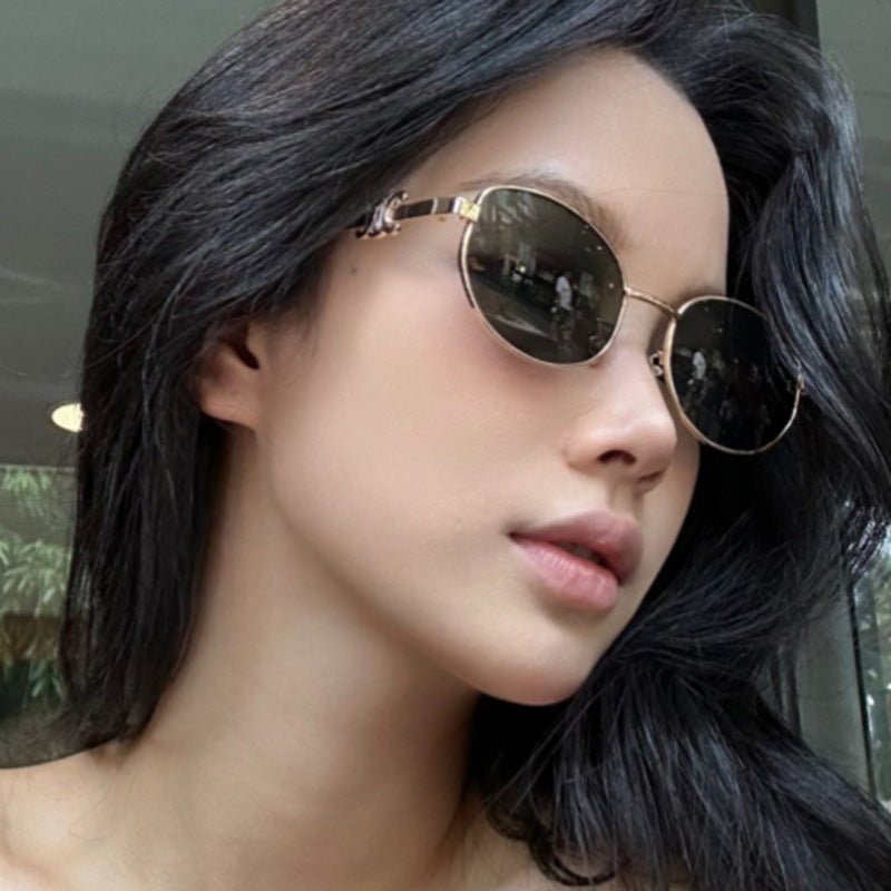 Retro Oval Sunglasses UV Protection Lightweight Durable Scratch Resistant Polarized