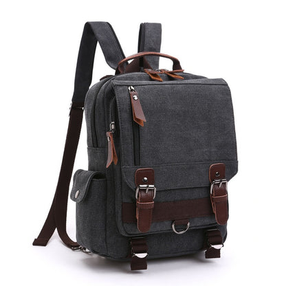 Men's Women's Canvas Backpack Travel Shoulder Bag Laptop Rucksack School Bags