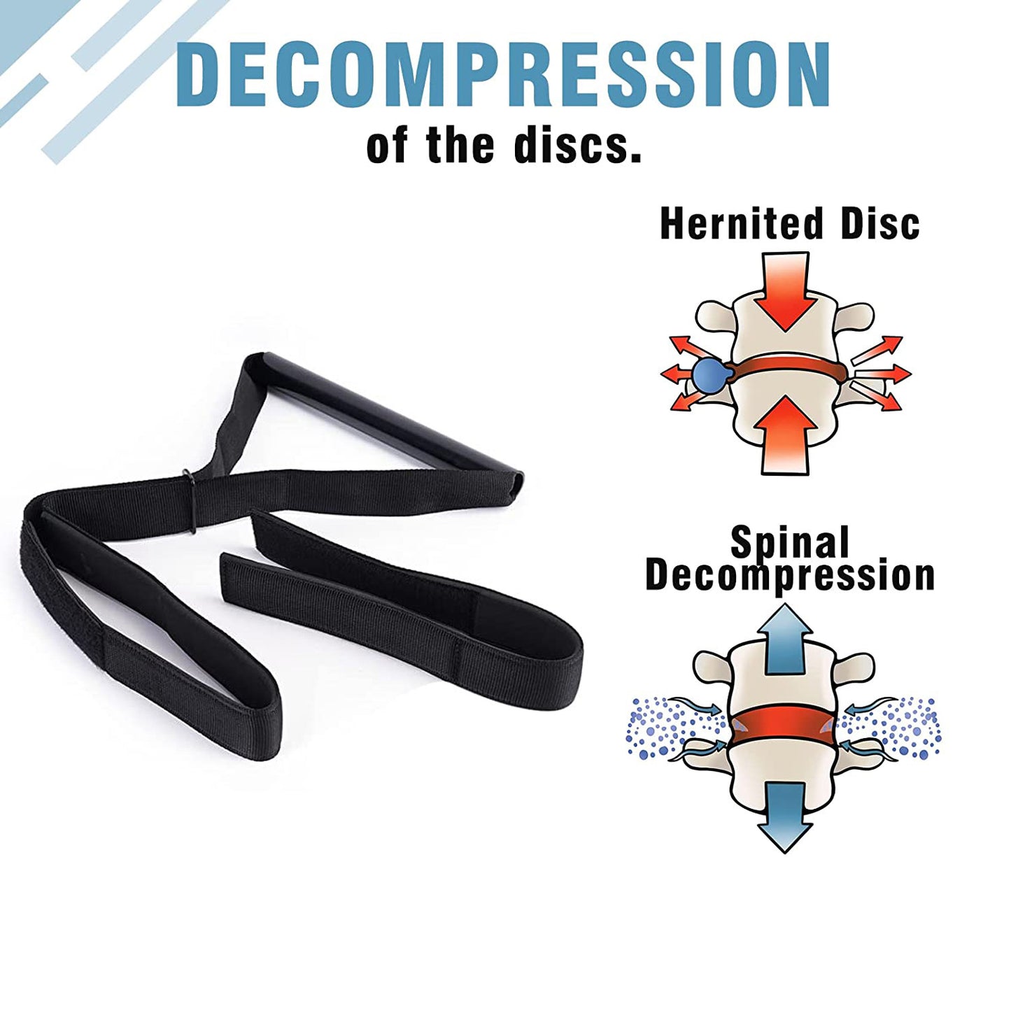 Spinal Decompression Traction Belt Lumbar Neck Relief Stretch Support System