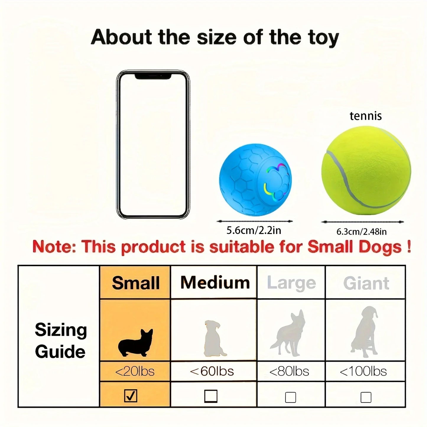 Interactive Rechargeable Pet Toy Ball Bite Resistant Automatic Smart Bouncing Balls