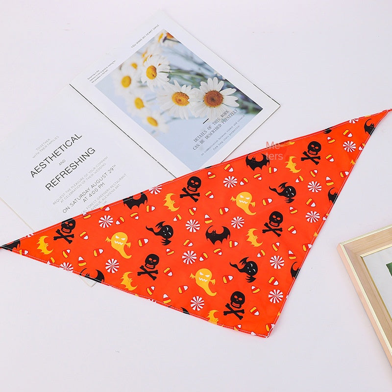 Adjustable Holiday Festive Pet Bandana Scarf Bib Seasonal Design for Dogs Cats