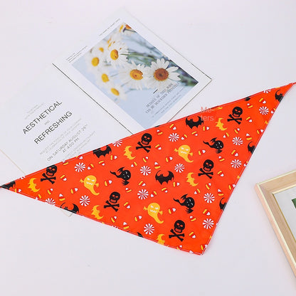 Adjustable Holiday Festive Pet Bandana Scarf Bib Seasonal Design for Dogs Cats