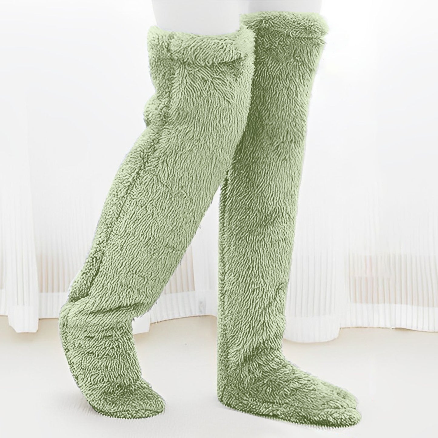 Ultra-Warm Plush Leg Warmers Long Socks Unisex Thick Thermal Knee Pads 13 Colours