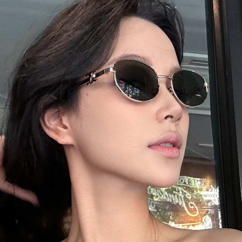 Retro Oval Sunglasses UV Protection Lightweight Durable Scratch Resistant Polarized