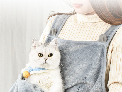 Cat Grooming Apron Durable Polyester Non-Stick Hair Resistant Pet Care Essential