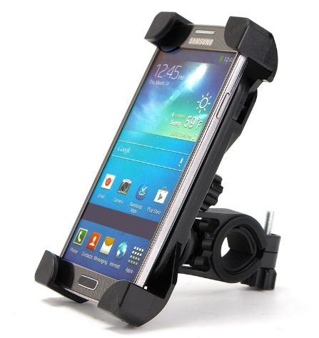 MTB Bicycle Phone Holder Durable ABS Secure Grip 360-Degree Rotation Adjustable
