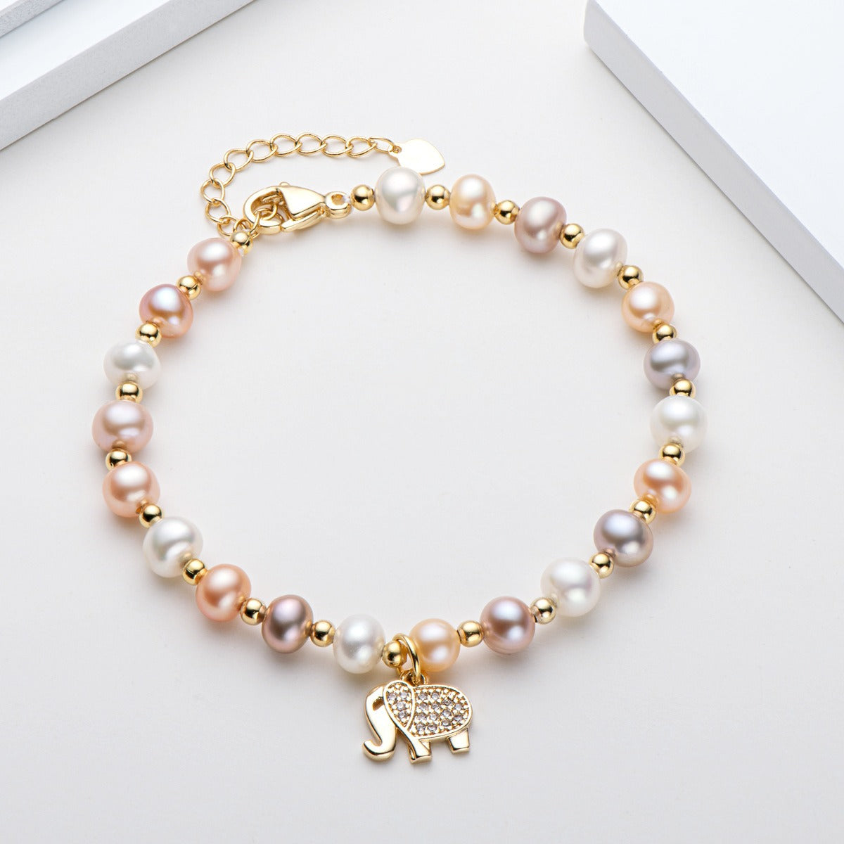 Elegant 14K Gold Plated Freshwater Pearl Bracelet Jewellery Premium
