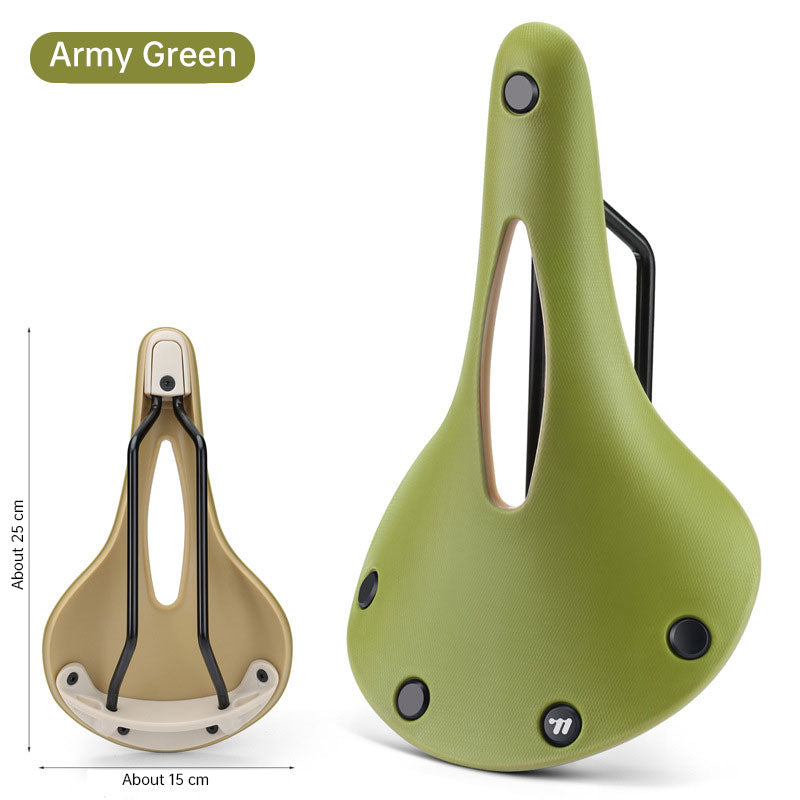 Vintage Bicycle Saddle Anti-slip, Lightweight, Hollow Design for Optimal Comfort